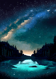綺麗な星空の夜景着せかえ#367