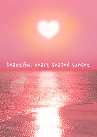 beautiful heart shaped sunset