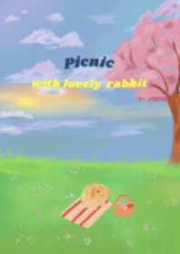 Picnic with lovely rabbit