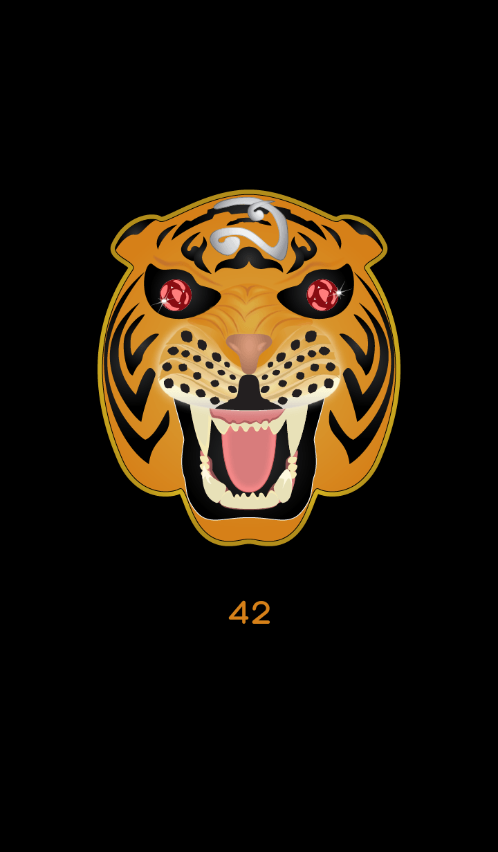 Tiger Lucky Number 42 (Orange)