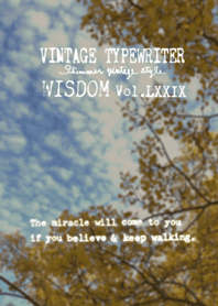 VINTAGE TYPEWRITER WISDOM Vol.LXXIX