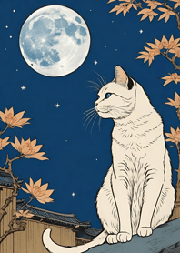 Cat under the Moon 77f046