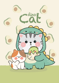 Cat Dino : Avocado Lover