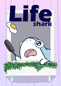 Life of big eyes shark Purple pastel
