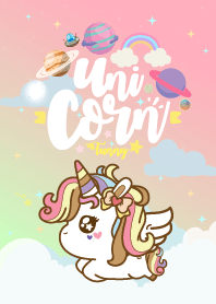 Unicorn Funny Galaxy Peach