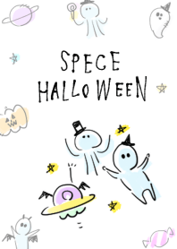 簡單的 宇宙 萬聖節 白色 藍色