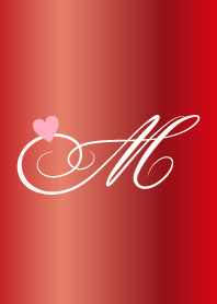 Glossy Red Initial -M-