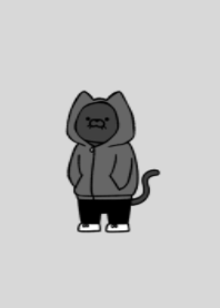 Hoodie black cat(2-10)