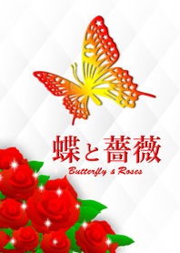 Butterfly and Roses
