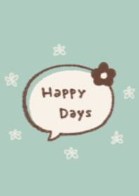 Happy Days/薄荷綠色和米色