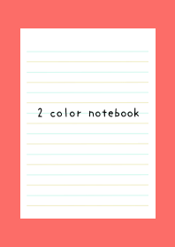 2 COLOR NOTEBOOK/LB&YEL GR/VERMILION