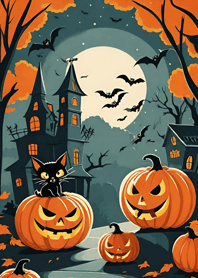 Ukiyo-e - Halloween cat 555c33