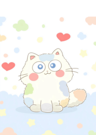 Cute fat cat round body_58