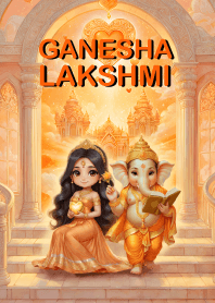 พระพิฆเนศ-พระแม่ลักษมี สีส้ม ร่ำรวยโชคดี