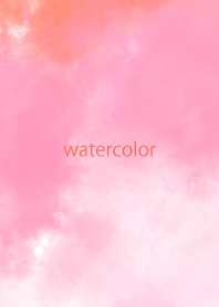 watercolor pink&orange 60