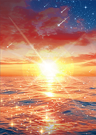 Bring good luck Sunset & healing sea 4