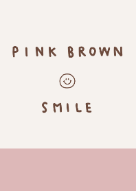 dusty pink brown smile