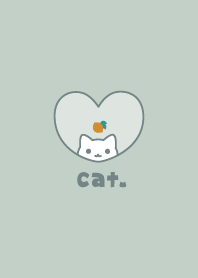 ねこれもん[くすみグリーン]