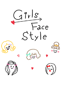 Girls Face Style heart