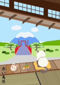 日本庭院系列 9-日本和風庭院跟貓-鳥居紅橋