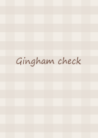 Gingham check /beige brown