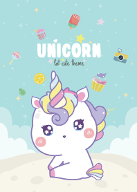 Unicorns Kawaii Green