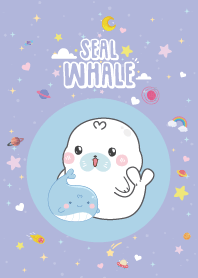 Whale Seal Mini Cute Galaxy Violet