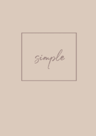 simple cursive /beige brown