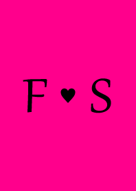 Initial "F & S" Vivid pink & black.