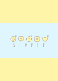 シンプルハート(イエロー ブルー) V.31