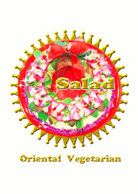 オリエンタルベジクリスマスリースサラダ♪