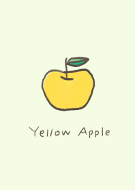 ゆるい手書きの黄りんご