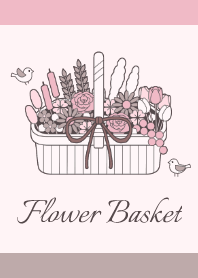 花のバスケット【ライトピンク】