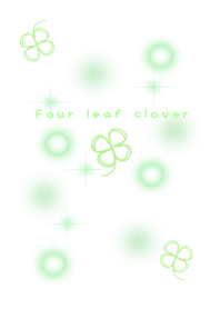 Green four leaf clovers