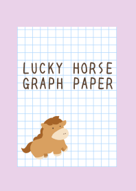 LUCKY HORSE GRAPH PAPER/LIGHT PURPLE