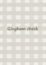 Gingham check /beige green