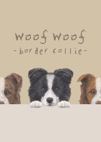 Woof Woof - Border Collie - DUSTY BEIGE
