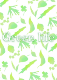 Green life / pastel green leafs