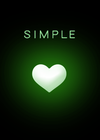 Simple heart green black