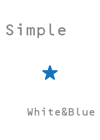 Simple Star [White&Blue] No.002