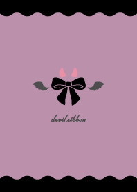 simple devil heart Theme Ribbon 07