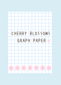 CHERRY BLOSSOMS GRAPH PAPERj-LIGHTBLUE-Y
