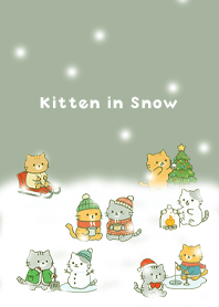 green Kittens and Snow Scenery 04_2