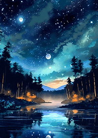 Beautiful starry night view#1613