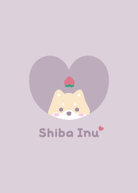 柴犬2 桃 [紫色的 粉色的]