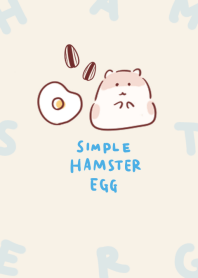 simple hamster fried egg beige.