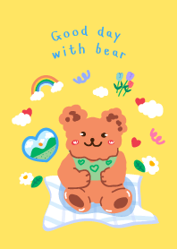 GOOD DAY WITH BEAR - yellow bg
