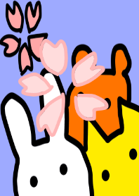 桜と動物たち
