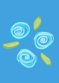Cute Blue & White Flower I Love You