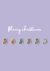 christmas socks - violet
